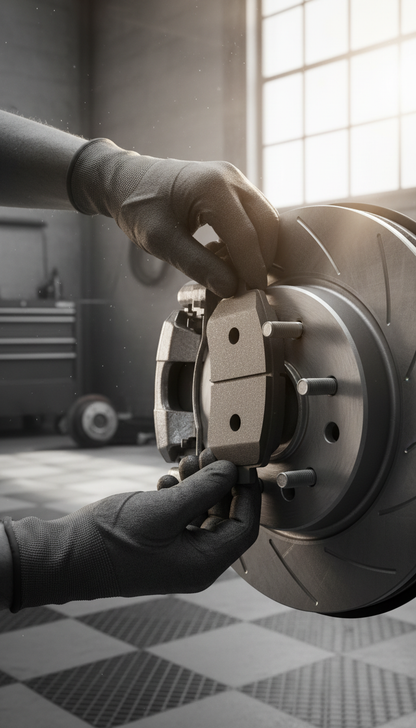 Ceramic Composite Brake Pad in use