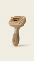 Ergonomic grooming brush, use a 3/4 angle to capture the ergonomic design and stylish features of the products....