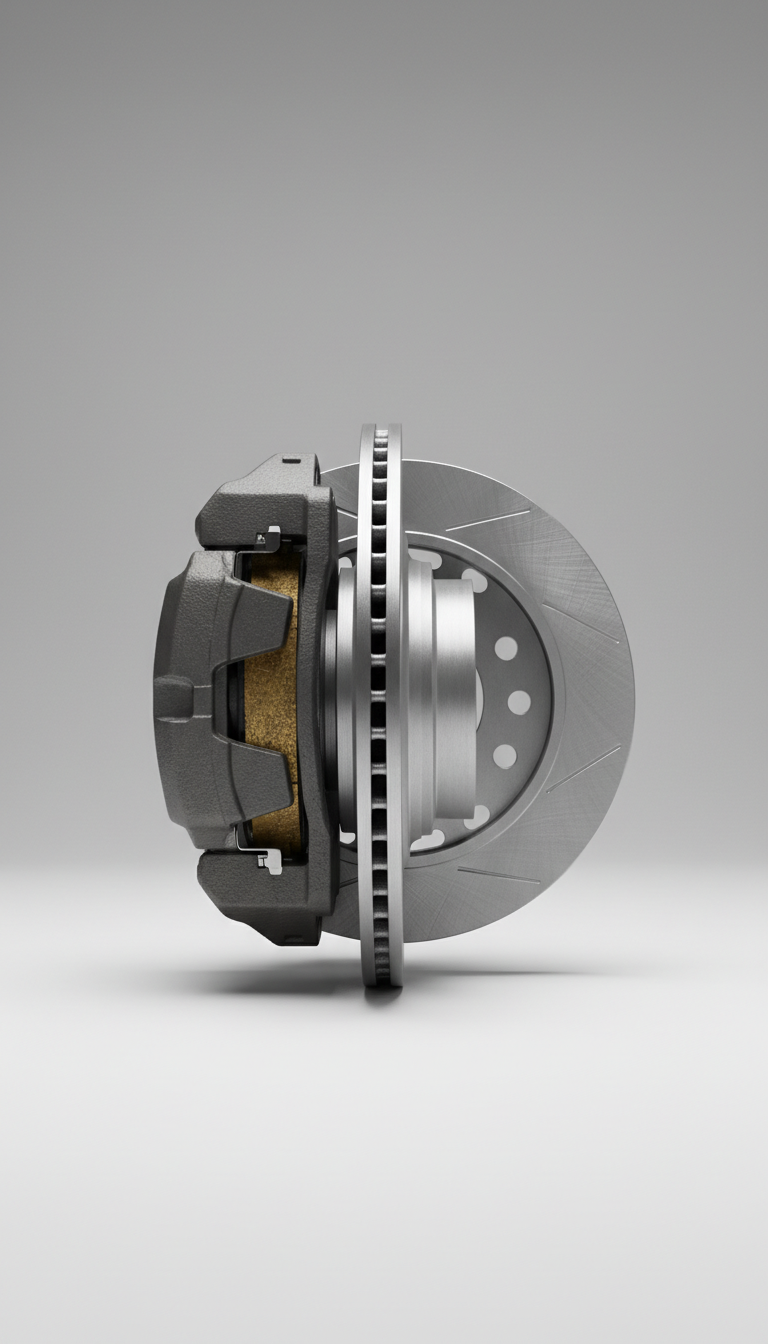 Heavy-duty brake assembly, Three-quarter front angle for most products to showcase both shape and labeling; straight-on...