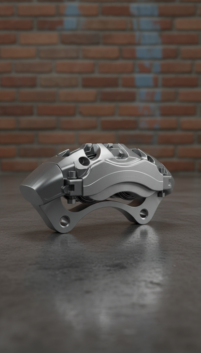 Forged aluminum brake caliper in a new setting