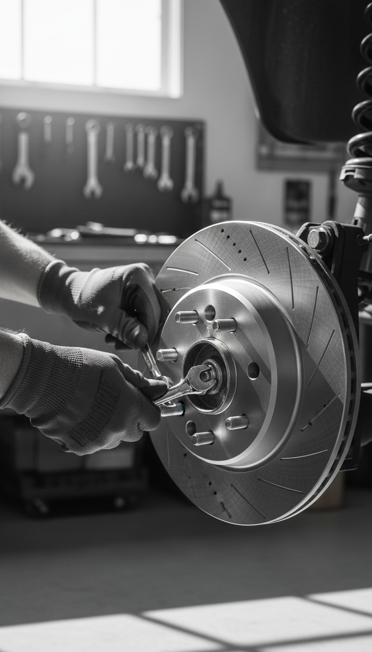 High-Performance Brake Caliper in use